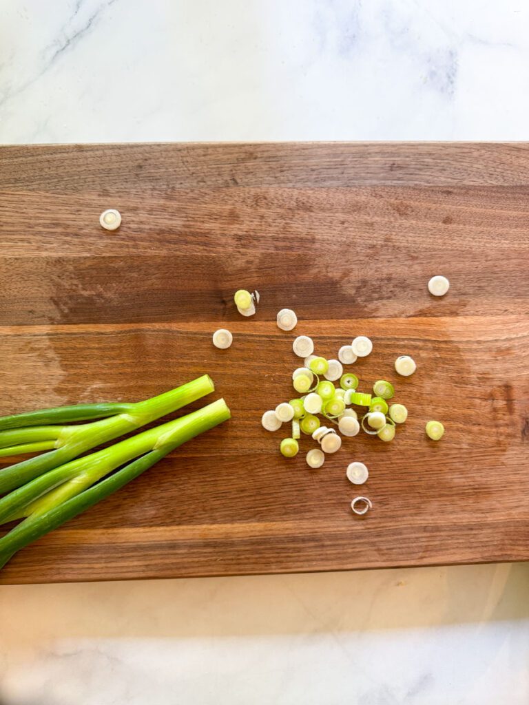 chopping green onions